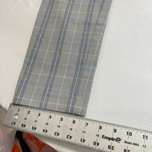 NWT 41 Hawthorn Becca Adjustable Hem Straight Leg Grey Plaid Pants Size 10 New - Picture 5 of 7